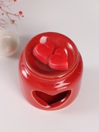 Набор: аромалампа для эфирных масел, мелтсы из воска ароматические «Сердце», красная, 7.5×7.5×8 см - Фото 10