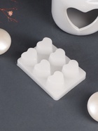 Набор: аромалампа для эфирных масел, мелтсы из воска ароматические «Сердце», белая, 7.5×7.5×8 см - Фото 10