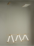 Светильник «Крайс» LED 50 Вт 3000К золото 93×24×33-233 см - фото 5020718