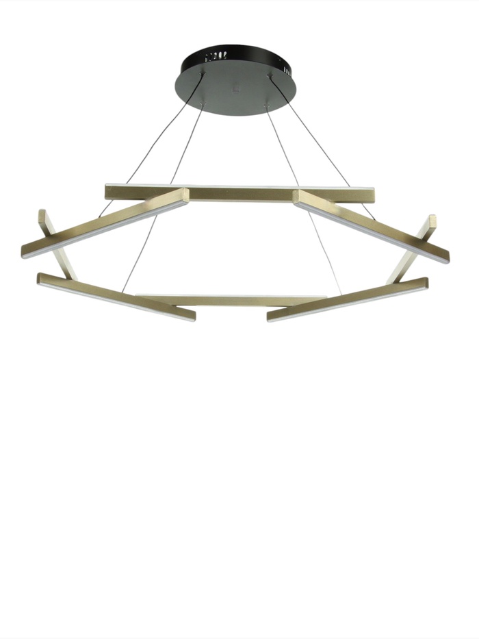 Люстра «Грассо» LED 60 Вт 3000К золото 80×80×6-206 см