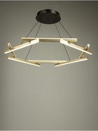 Люстра «Грассо» LED 60 Вт 3000К золото 80×80×6-206 см - фото 41383142