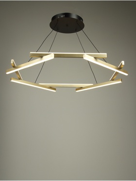Люстра «Грассо» LED 60 Вт 3000К золото 80×80×6-206 см