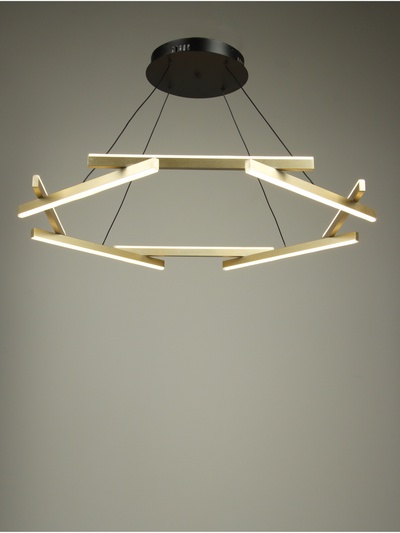 Люстра «Грассо» LED 60 Вт 3000К золото 80×80×6-206 см