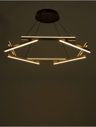 Люстра «Грассо» LED 60 Вт 3000К золото 80×80×6-206 см