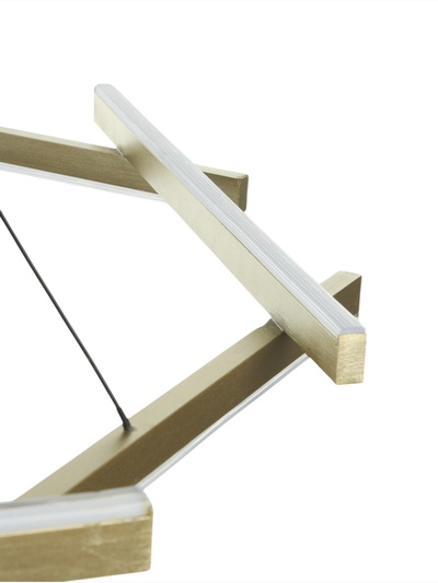 Люстра «Грассо» LED 60 Вт 3000К золото 80×80×6-206 см