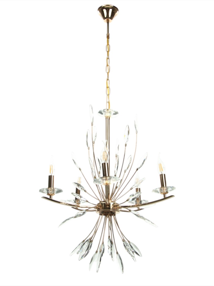 Люстра «Барселона» 5хЕ14 40 Вт золото 57×57×100 см