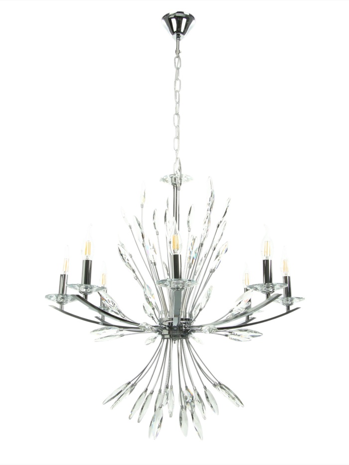 Люстра «Барселона» 8хЕ14 40 Вт хром 78×78×100 см