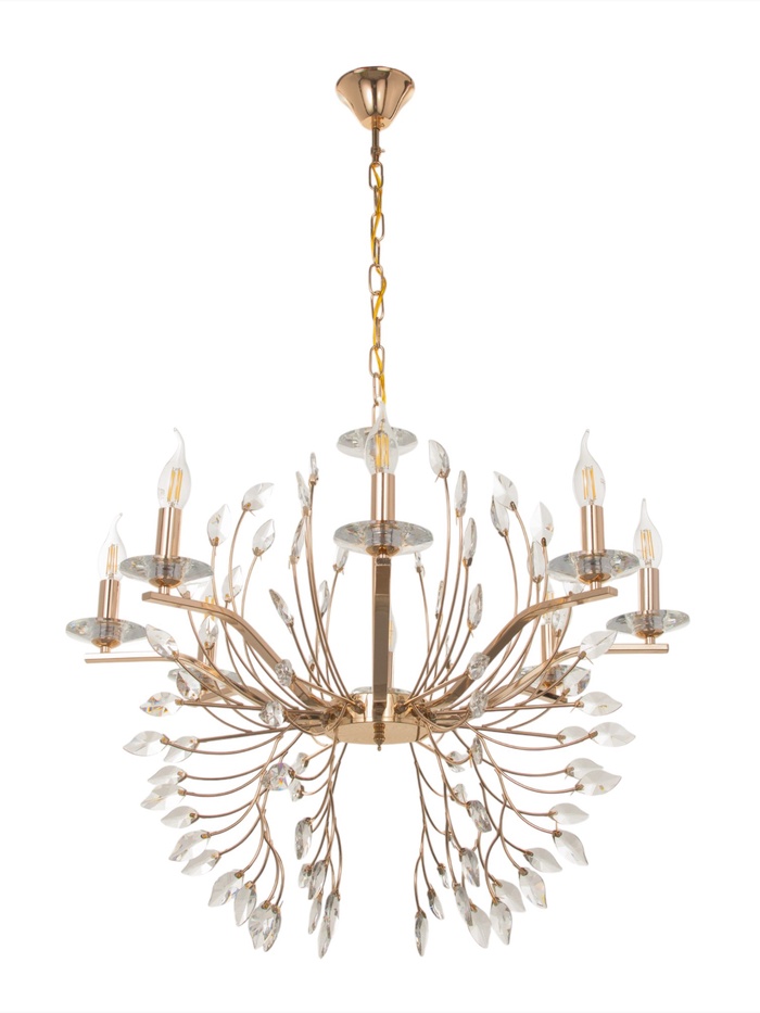 Люстра «Валенсия» 8хЕ14 40 Вт золото 75×75×105 см