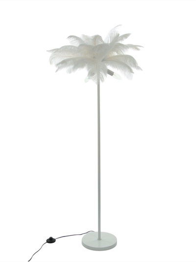 Торшер «Страусиные перья» 3хE14 40 Вт белый 52×52×155 см