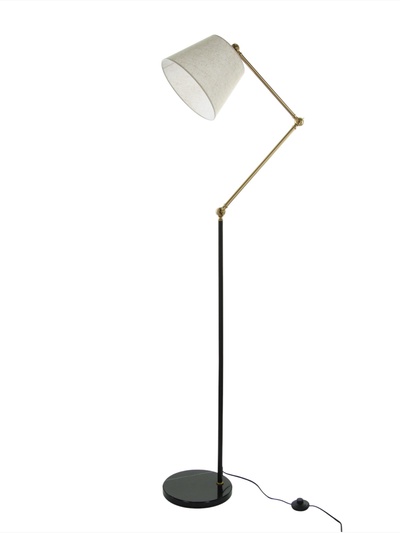 Торшер «Астон» Е27 40 Вт черно-золотой 28×167 см