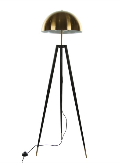 Торшер «Омега» Е14 40 Вт черный латунь 50×50×165 см