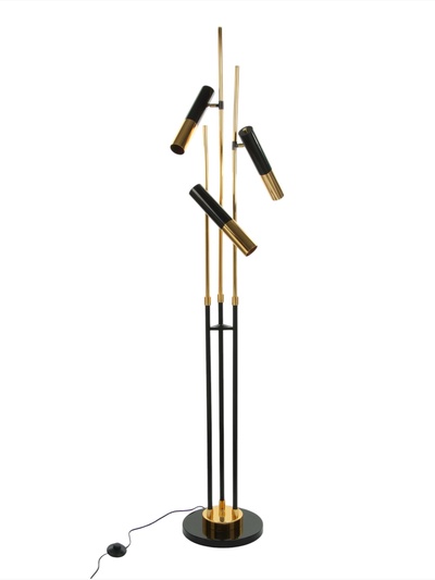 Торшер «Титан» 3хЕ14 40 Вт черно-золотой 30×30×175 см