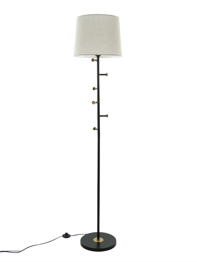 Торшер «Тремпель» Е27 40 Вт черно-золотой 38×38×168 см