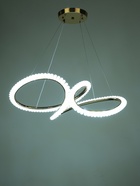 Люстра Bertha 48 Вт LED 4000-6000К золото 60×40×30+120 см - фото 41383661