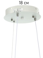 Люстра Carol 45 Вт LED 4000-6000К белая 15×65×62+120 см - фото 41383694