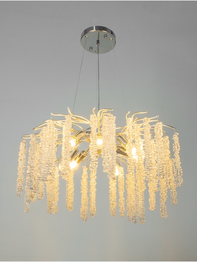 Люстра Amalia 8×40 Вт Е14 серебро 60×60×50+100 см