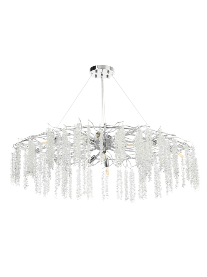 Люстра Amalia 12×40 Вт Е14 серебро 120×55×40+100 см