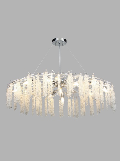 Люстра Amalia 12×40 Вт Е14 серебро 120×55×40+100 см