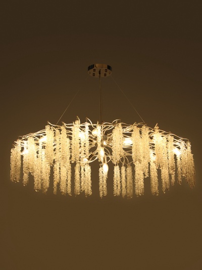 Люстра Amalia 12×40 Вт Е14 серебро 120×55×40+100 см
