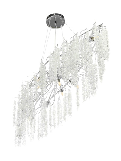 Люстра Amalia 12×40 Вт Е14 серебро 120×55×40+100 см