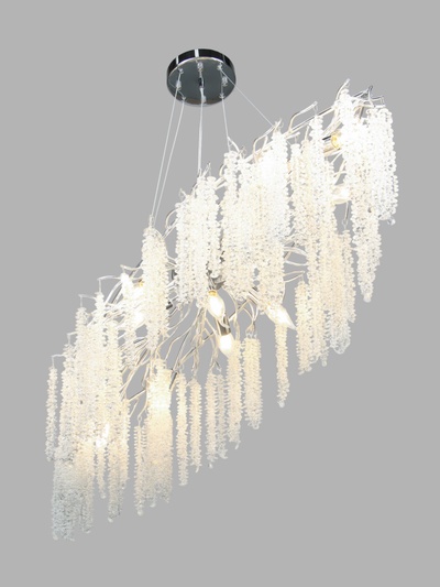 Люстра Amalia 12×40 Вт Е14 серебро 120×55×40+100 см
