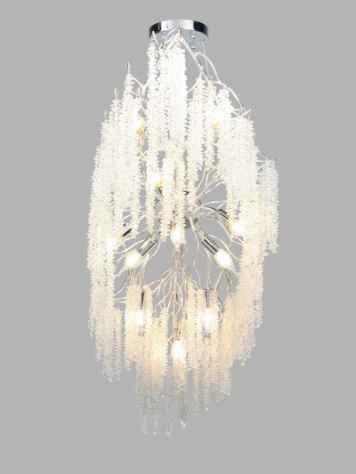 Люстра Amalia 12×40 Вт Е14 серебро 120×55×40+100 см
