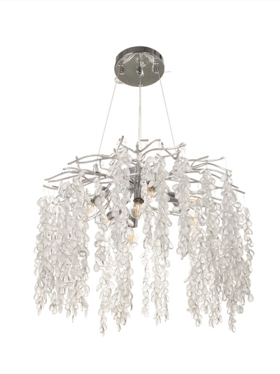 Люстра Andrea 8×40 Вт Е14 серебро 60×60×50+100 см