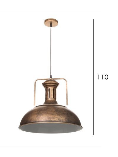 Светильник подвесной BayerLux William, 1×40 Вт, Е27, золотисто-чёрный, 40×40×35-100 см