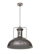 Светильник подвесной BayerLux William, 1×40 Вт, Е27, чёрно-серебристый, 40×40×35-100 см - Фото 1