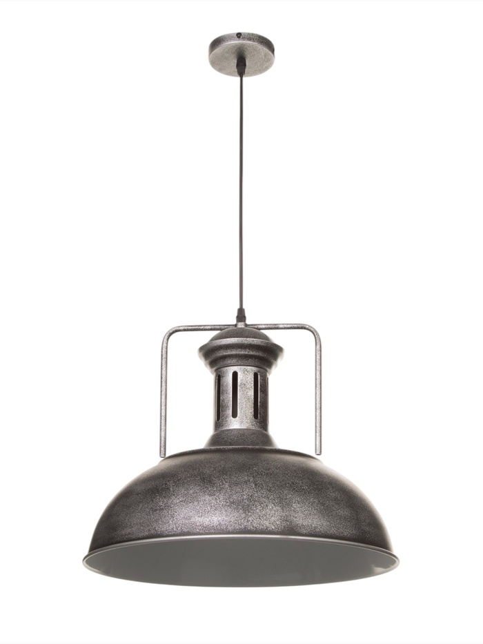 Светильник подвесной BayerLux William, 1×40 Вт, Е27, чёрно-серебристый, 40×40×35-100 см