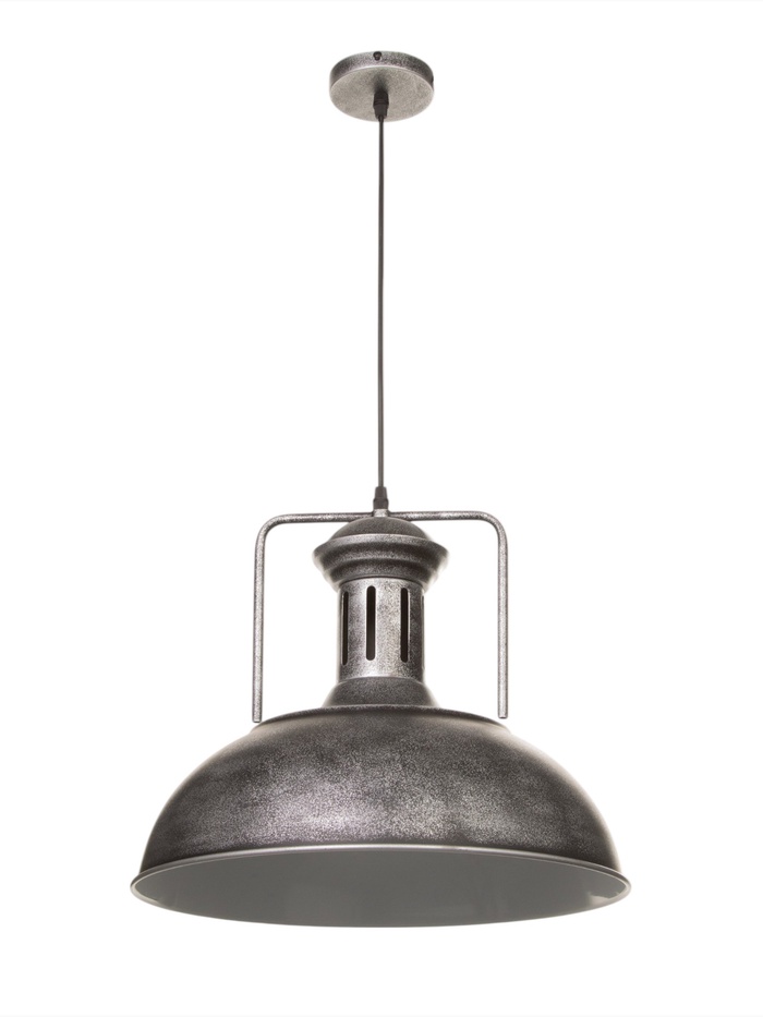 Светильник подвесной BayerLux William, 1×40 Вт, Е27, чёрно-серебристый, 40×40×35-100 см - Фото 1