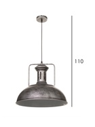 Светильник подвесной BayerLux William, 1×40 Вт, Е27, чёрно-серебристый, 40×40×35-100 см - Фото 5