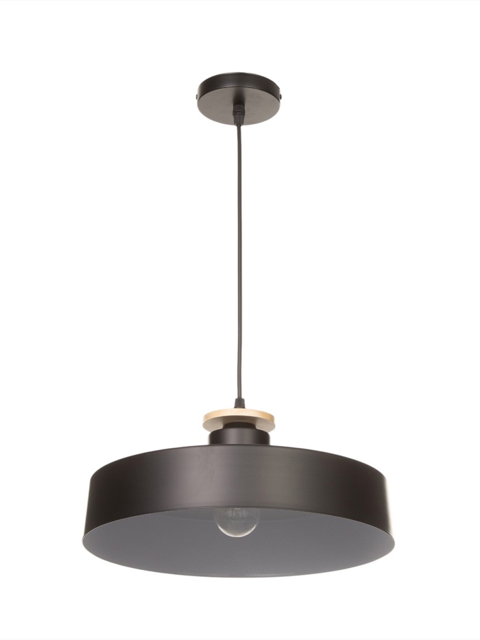 Светильник Timothy 1×40 Вт Е27 пр-1 м черный 32.5×32.5×12 см - Фото 1