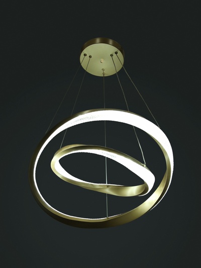 Люстра Ella 116 Вт LED 3000-6000К медь Ø40+60×150 см