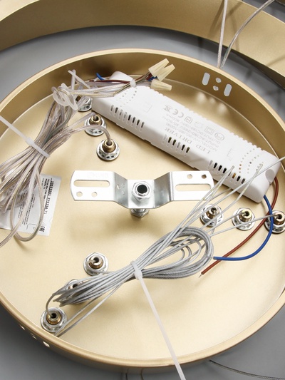 Люстра Ella 174 Вт LED 3000-6000К медь Ø40+60+80×150 см