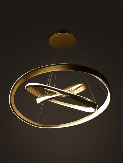 Люстра Ella 174 Вт LED 3000-6000К медь Ø40+60+80×150 см
