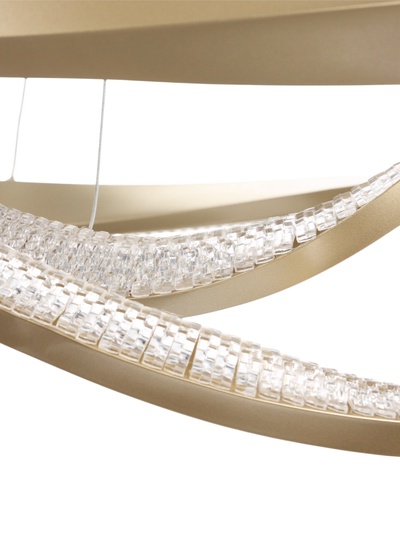 Люстра Ella 174 Вт LED 3000-6000К медь Ø40+60+80×150 см