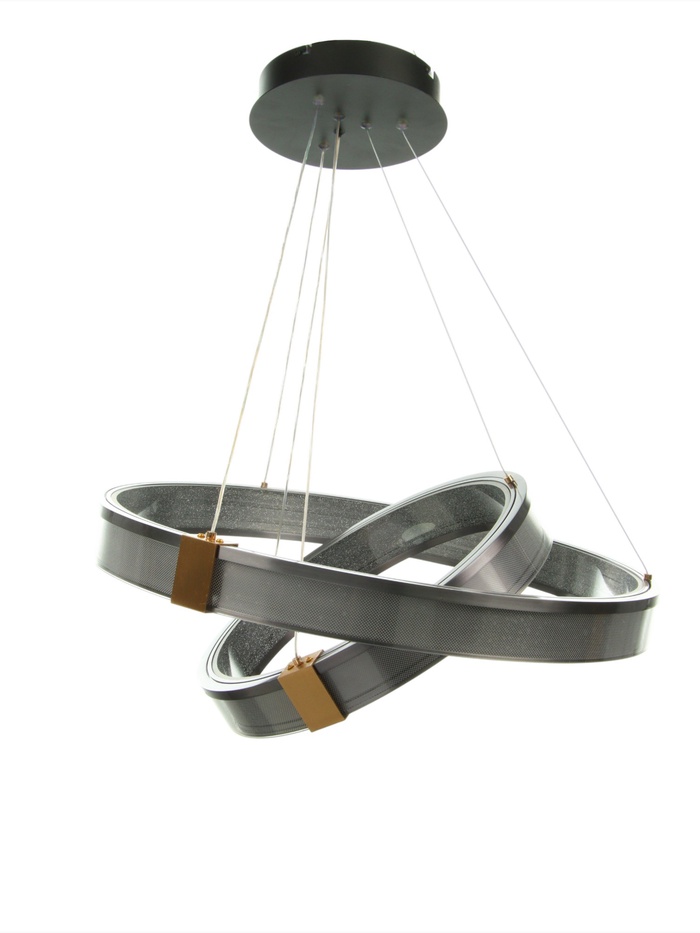 Люстра Emma 168 Вт LED 3000-6000К черный/кофе/золото Ø40+60×100 см