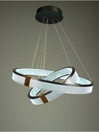Люстра Emma 168 Вт LED 3000-6000К черный/кофе/золото Ø40+60×100 см - Фото 2