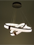 Люстра Emma 168 Вт LED 3000-6000К черный/кофе/золото Ø40+60×100 см - Фото 4