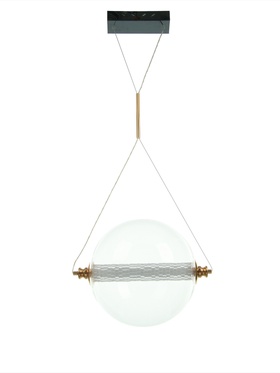 Люстра Julia 46Вт Led 3000-6000К золото/черный Ø30х120см