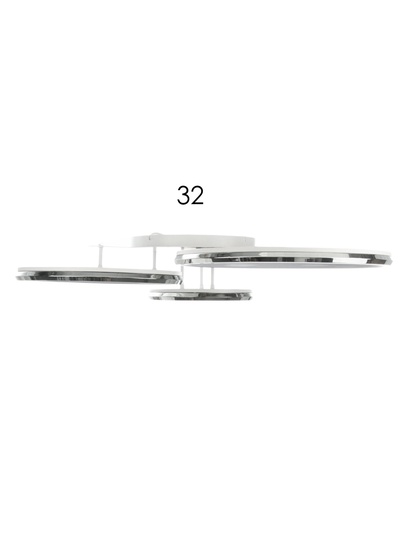 Люстра Karin 174 Вт LED 3000-6000К хром Ø30+40+50(82×71×15)см