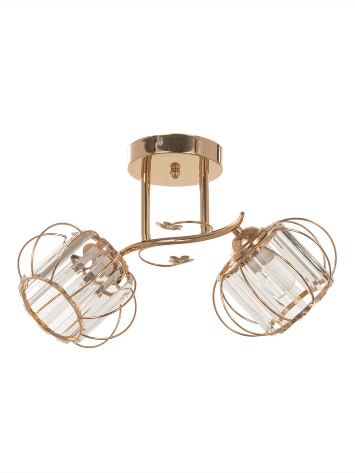 Люстра «Переливы» 2×40 Вт Е27 золото - Фото 1