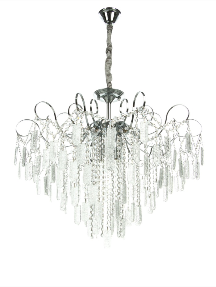 Люстра «Богемия» 9×40 Вт Е14 серебро 80×80×69(60)см - Фото 1