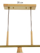 Светильник «Клео» 3×40 Вт Е27 бронза/коричневый 68×18×100 см - фото 41384979