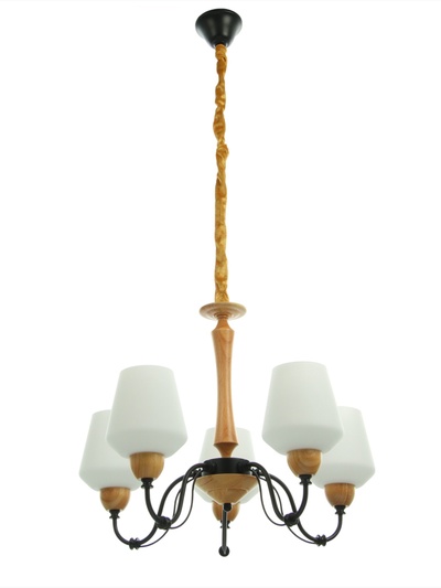 Люстра «Глория» 5×40 Вт Е27 черный/коричневый 60×60×50(+60)см