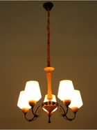 Люстра «Глория» 5×40 Вт Е27 черный/коричневый 60×60×50(+60)см - Фото 3