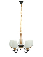 Люстра «Глория» 5×40 Вт Е27 черный/коричневый 60×60×50(+60)см - Фото 4