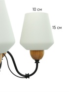 Люстра «Глория» 5×40 Вт Е27 черный/коричневый 60×60×50(+60)см - Фото 5