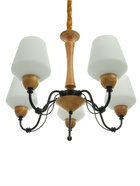 Люстра «Глория» 5×40 Вт Е27 черный/коричневый 60×60×50(+60)см - Фото 6